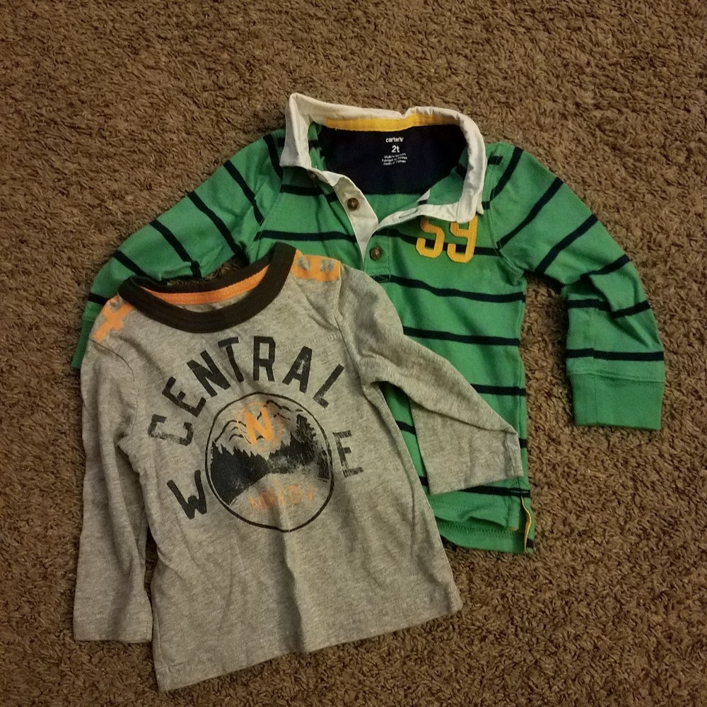 Toddler long sleeved shirts - bundle of 2